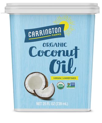 Carrington Farms Virgin Organic Coconut Oil, Gluten Free, Unrefined, Cold Pressed, 25 oz. (Ounce), Coconut Oil For Skin &amp; Hair Care, Cooking, Baking, Smoothies