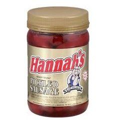HANNAH&#39;S PICKLED SAUSAGE 16oz. JAR
