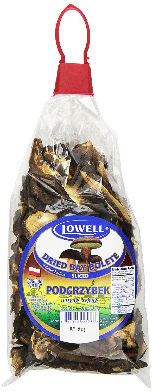 Polish Dried Bay Bolete Mushrooms ( Podgrzybek ) (Sliced)