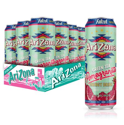AriZona x Fallout Pomegranate Green Tea - 234mg Natural Caffeine per Can