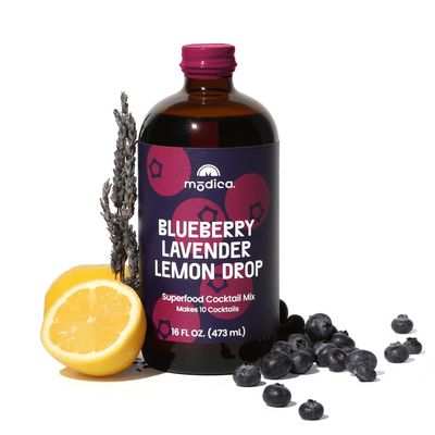 Modica Bluberry Lavender Lemon Drop - Premium Non-Alcoholic Cocktail &amp; Mocktail Mixer (10 Servings) Created by Award-Winning Mixologist