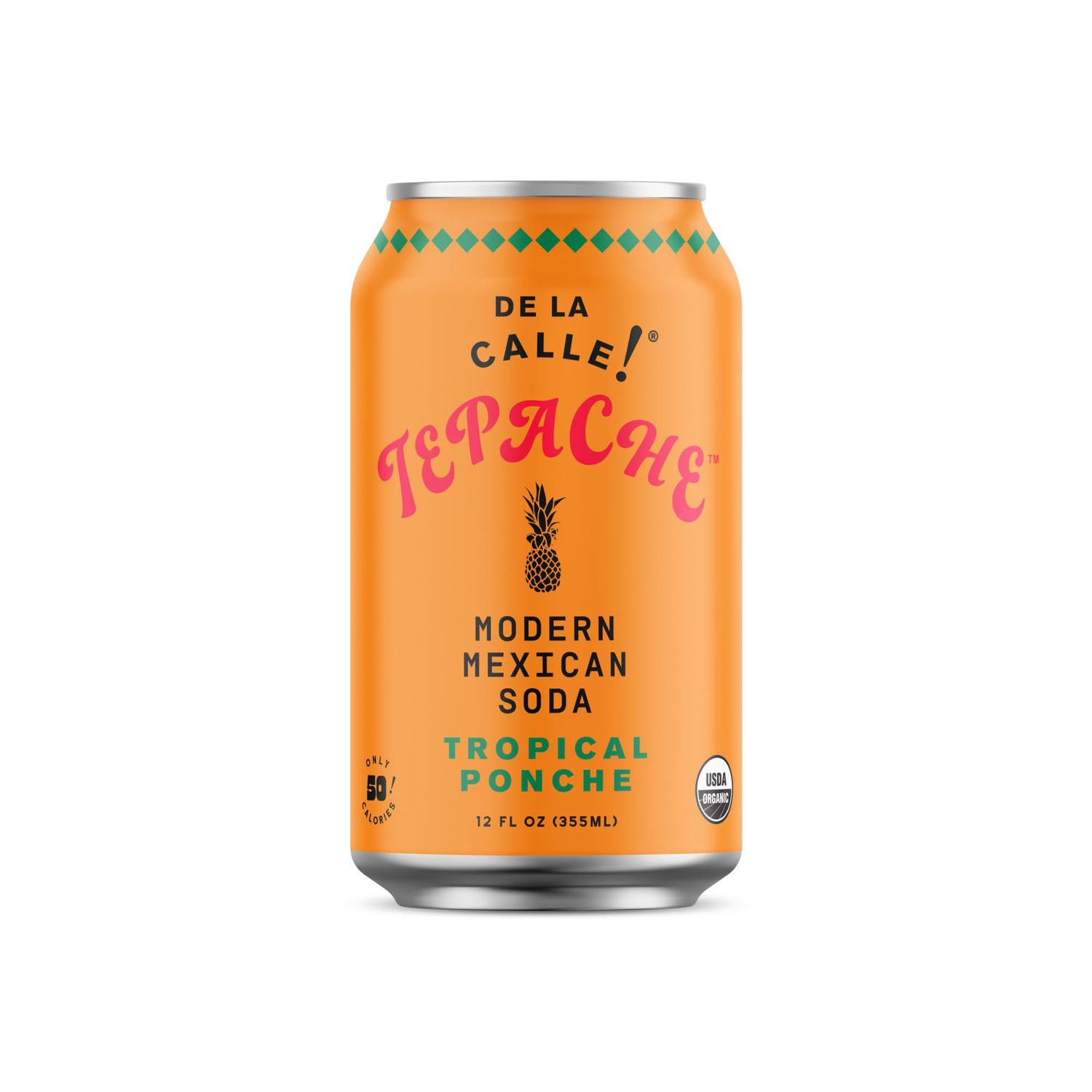 De La Calle Tepache - Tropical - Modern Mexican Soda - Craft Fermented Pineapple Sparkling Beverage - Certified Organic, Antioxidant Rich, Non-Alcoholic, Healthy Soda, Low Sugar, Low Calorie, Non-GMO