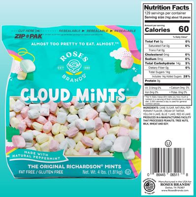 Roses Brands - Cloud Mints - Peppermint Candy, 4 lbs