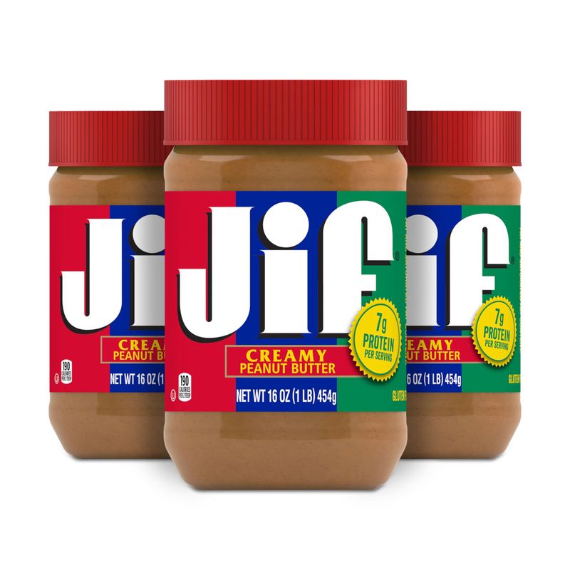 Jif Creamy Peanut Butter, 16 Ounces (Pack of 3)