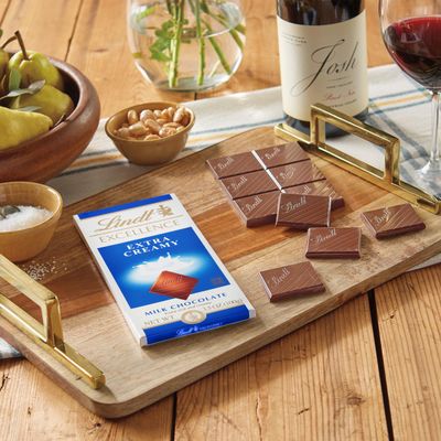 Lindt EXCELLENCE Extra Creamy Milk Chocolate Bar, Milk Chocolate Candy, 3.5 oz. (12 Pack)