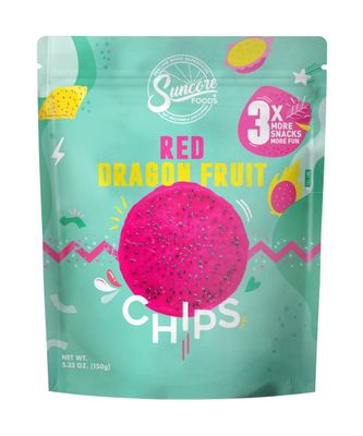 Suncore Foods Red Dragon Fruit Chips &amp; Snacks, 5.32oz (1 Pack), Gluten Free, Non-GMO