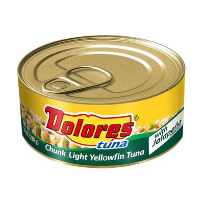 Dolores Tuna Chunk Light Yellowfin Tuna with Jalapeno Peppers, 10oz Canned Tuna, Pack of 1