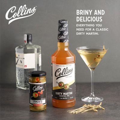 Collins Dirty Martini, Gin Cocktail Mix, Stuffed Gourmet Picks, Olive Brine Accessories, Home Bar, Bartender Mixer, Drinking Gifts, Mixology Kit, Set of 3