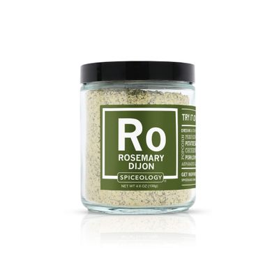 Spiceology - Rosemary Dijon Spice Blend - All-Purpose Rubs, Spices and Seasonings - Use on: Dressings, Sauces, Turkey, Lamb, Asparagus, Pork Loin, Popcorn, Chicken, Potatoes, or Prime Rib - 4.6 oz