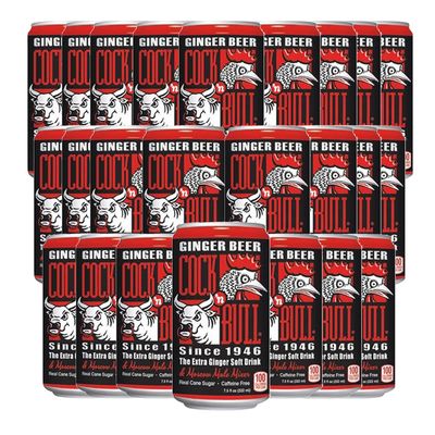 Cock n Bull Ginger Beer 24 Pack 7.5oz Soda Cans - Ideal Mixer for Cocktails, Mocktails, and Bartenders - Premium Quality for Perfect Mixed Drinks - Refreshing Flavor Profile- Made In USA