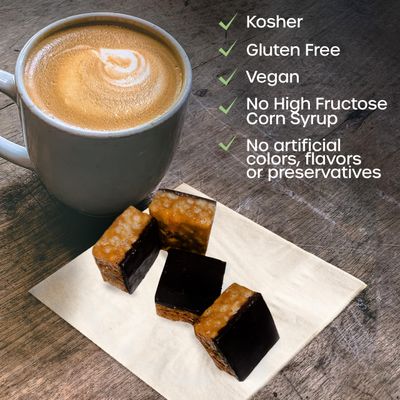 Peanut Butter Bites Topped with Chocolate Coating - Gluten Free - Vegan Friendly - 100 Calorie Snack - 8 Individually Wrapped Pieces - Non Dairy Kosher Pareve - For Snackers Only