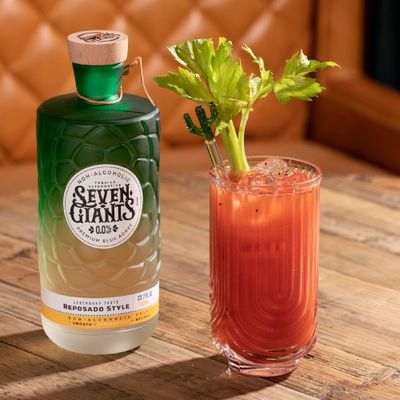 Seven Giants Reposado Style Tequila Alternative | Non Alcoholic Tequila | Premium Non Alcoholic Spirits by Spirits of Virtue | Imported by Think Distributors (700ml)