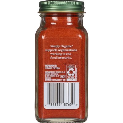 Simply Organic, Paprika Ground Certified Organic, 2.96 Ounce Container