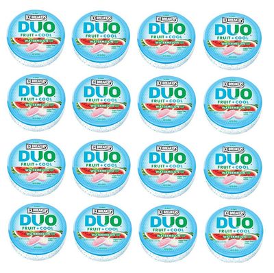 Ice Breakers Duo Watermelon Mints, 1.3-Ounce Pucks(Pack of 16)