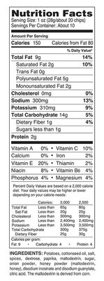 Utz Potato Chips, The Crab Chip, 9.5 oz Bag