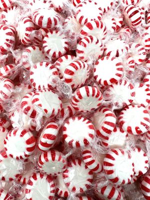 American Old Fashioned Peppermint Starlights Mints Hard Candy Discs Individually Wrapped Bulk 3 Lb&#39;s 200+ pcs (48-Oz)