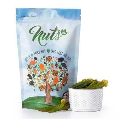 NUTS U.S. - Okra Chips | Sea-Salted | No Color Added and No Sugar Added | Natural | Delicious And Healthy, Bulk Chips!!! (Okra Chips, 2 LBS)