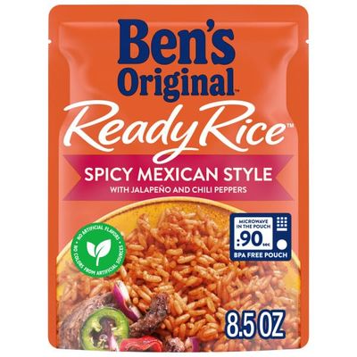 BEN&#39;S ORIGINAL Ready Rice Spicy Mexican Style Flavored Rice, Easy Dinner Side, 8.5 oz Pouch (Pack of 12)