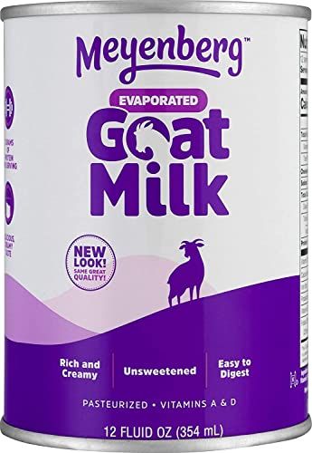 Meyenberg Evaporated Goat Milk, Vitamin D, 12 Fl Oz (Pack of 6)