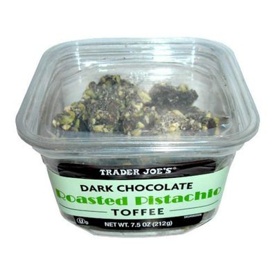 Trader Joe&#39;s Dark Chocolate Roasted Pistachio Toffee, 7.5 oz.