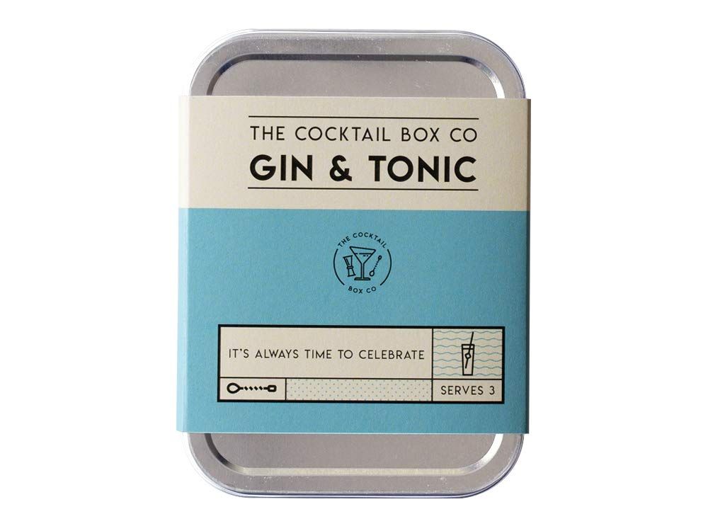 Gin &amp; Tonic Cocktail Kit - The Cocktail Box Co. Premium Cocktail Kits - Make Hand Crafted Cocktails. Great Gift for Any Cocktail Lover and Makes The Perfect Travel Companion! (1 Kit)