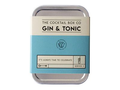 Gin &amp; Tonic Cocktail Kit - The Cocktail Box Co. Premium Cocktail Kits - Make Hand Crafted Cocktails. Great Gift for Any Cocktail Lover and Makes The Perfect Travel Companion! (1 Kit)