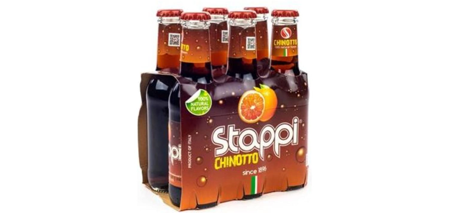 Stappj Chinotto Soda 6 x 6.7 fl oz. (200ml) Stappi [Italian Import] Sparkling Juice Beverage for Spirits| Non-Alcoholic Bitter Aperitif Cocktail Mixer| Citrus Chinotto Italian Drink Soda