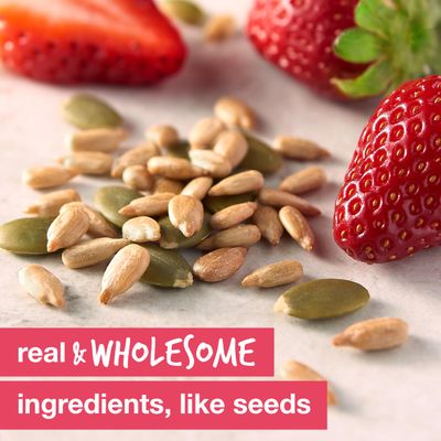 KIND Seeds Fruit &amp; Nuts Snack Bar, Strawberry Sunflower Seed | 5g Protein, High Fiber, Gluten Free Bars, 1.4 OZ, 6 Count