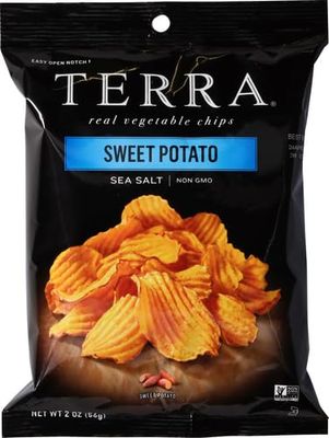 Terra Vegetable Chips, Sweet Potato with Sea Salt Vegetable Chips, 2 Oz (Pack of 8)