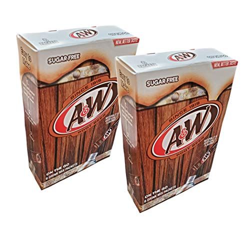 A&amp;W Root Beer Caffeine/Sugar Free Classic On-the-Go Drink Mix Packets - 2 Pk (12 ct)