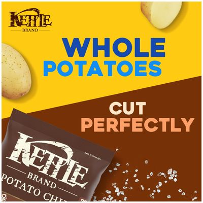 Kettle Brand Potato Chips, Sea Salt Kettle Chips, Snack Bag 1.5 Oz (Pack of 24)