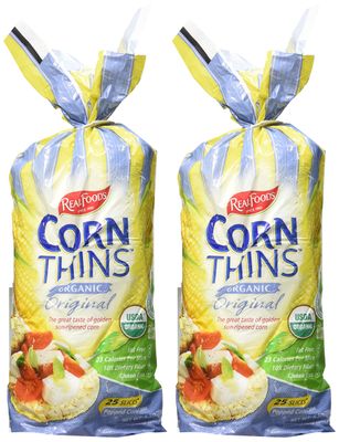 Real Foods Original Organic Corn Thins, 5.3 oz, 2 pk