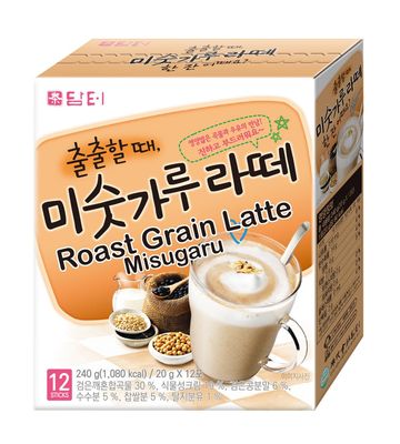 Damtuh Instant Roast Grain Misugaru Latte, 12 Count (Pack of 1)