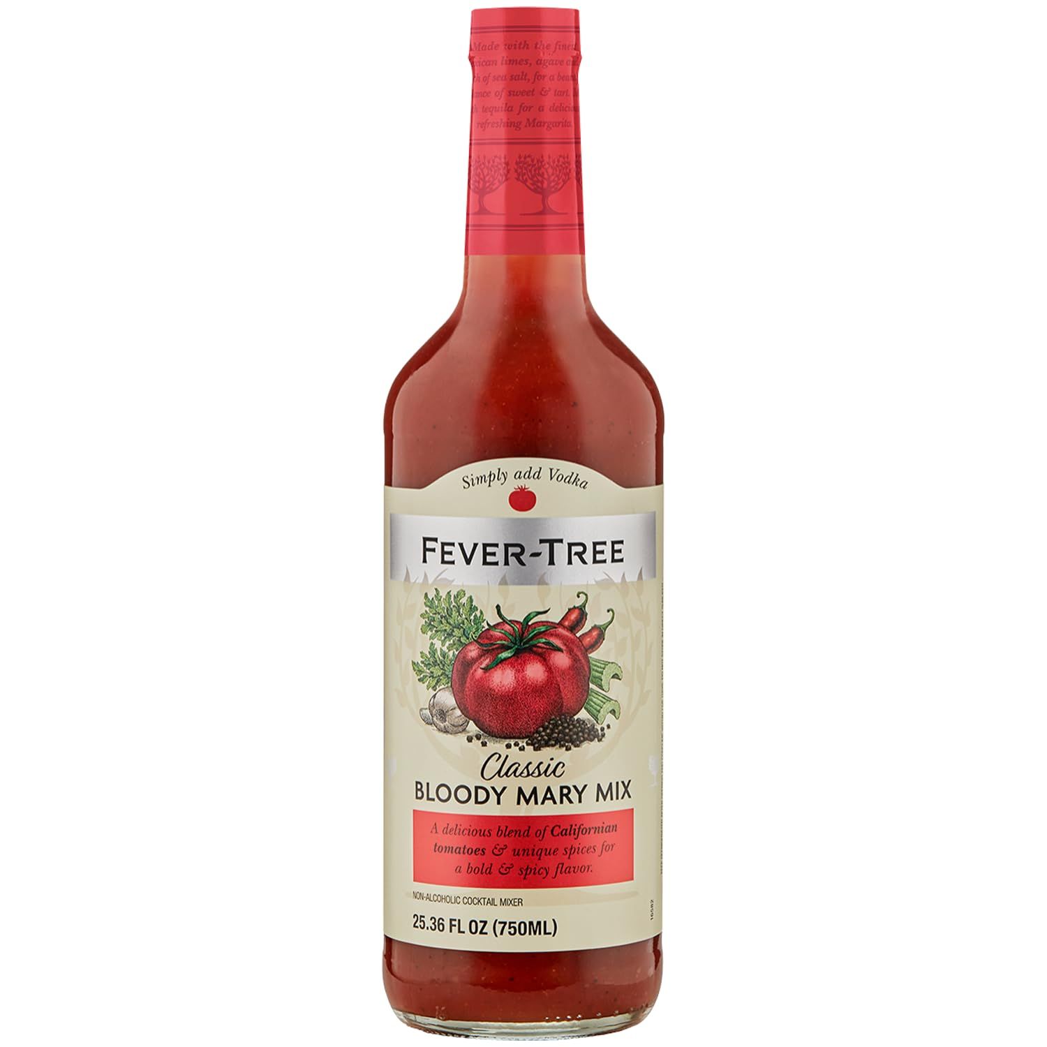 Fever Tree Classic Bloody Mary Mix - Premium Quality Mixer - Refreshing Beverage for Cocktails &amp; Mocktails 750ml Bottle