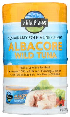 Wild Planet Wild Albacore Tuna Cans, 5 Ounce, 4 Pack