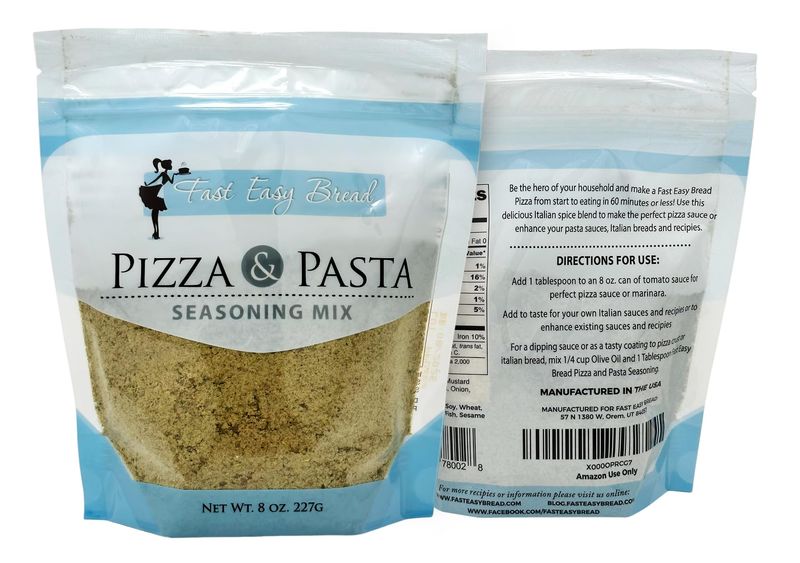 Fast Easy Bread Authentic Italian Pizza &amp; Pasta Seasoning Blend | Elevate Your Recipes with the Perfect Mix of Herbs and Spices for Sauces &amp; More | 100% Vegetarian | Seasoning Mix Less in Calories