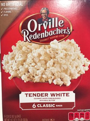 Orville Redenbacher&#39;s Tender White Classic Bag 6 bags 19.7 oz ( 2 Pack)