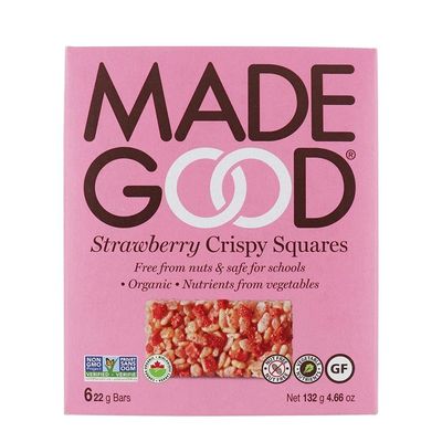 MadeGood Strawberry Crispy Squares, 6 Healthy Snacks, 0.78oz
