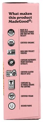 MadeGood Strawberry Crispy Squares, 6 Healthy Snacks, 0.78oz
