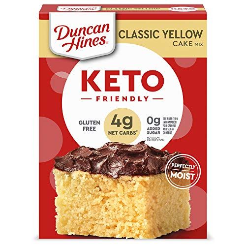 Duncan Hines Keto Friendly Classic Yellow Cake Mix, Gluten Free, Zero Sugar Added, 10.6 oz