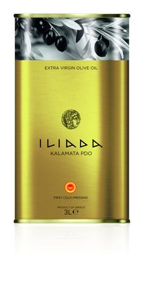 Iliada Kalamata PDO Extra Virgin Olive Oil | First Cold Press | Polyphenol Rich from Greece | Single Region 100% Greek | Chef&#39;s Favorite | Single Variety Koroneiki, 3 Liters