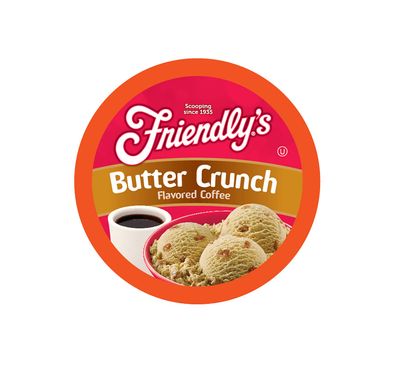 Friendly&#39;s Flavored Ice Cream Coffee Pods, Compatible with Keurig K Cup Brewers (Butter Crunch, 40 Count)
