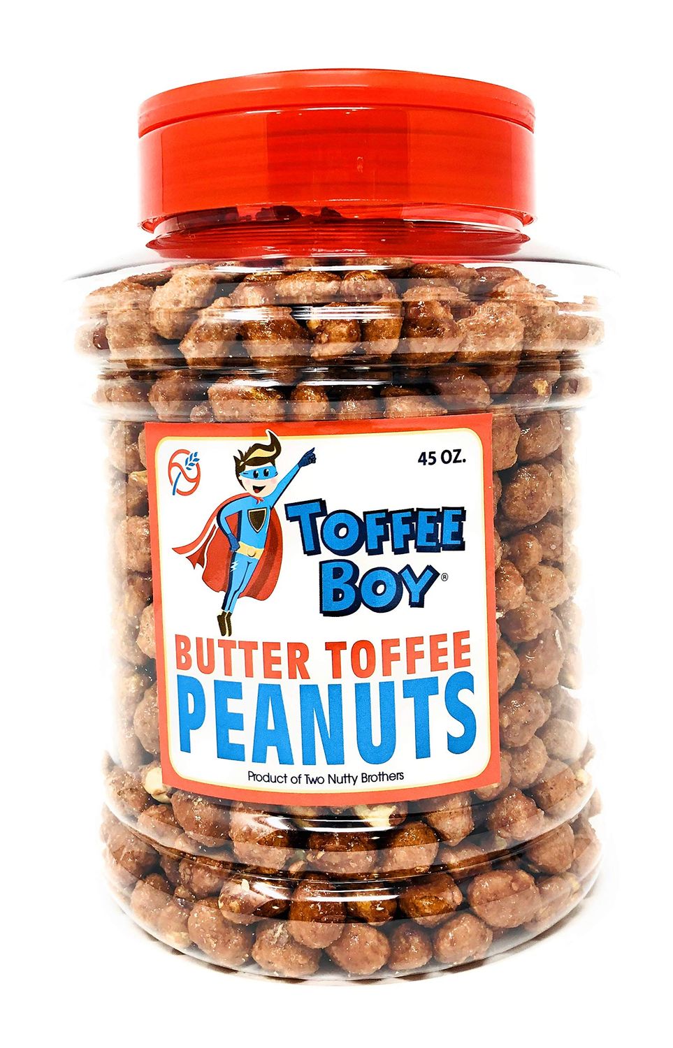Toffee Boy&#39;s Butter Toffee Peanuts - 45 Oz Jar - Family Recipe, Fresh and Hand Cooked, Gluten Free, Real Ingredients, No Preservatives, The PERFECT Holiday Gift