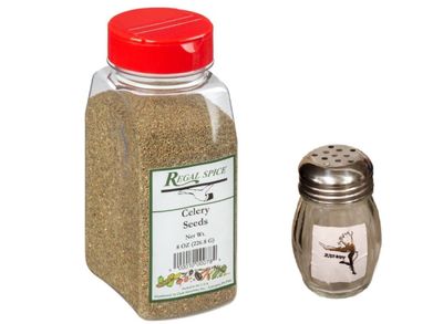 Regal Spice and Herbs - Celery Seed Spice Seasoning 8 oz - Comes with a Glass Shaker with Perforated Chrome-Plated Lid