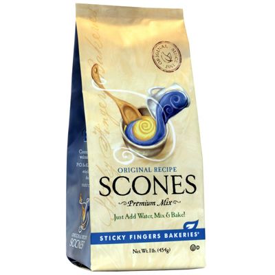 English Scone Mix, Original Flavor by Sticky Fingers Bakeries - Easy to Make English Scones Fresh Baked, Makes 12 Scones (1pk)
