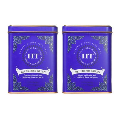 Harney &amp; Sons Blueberry Green Tea - Green Tea Blended with Blueberry Flavor and Pieces - 20 sachets ( Pack of 2 )