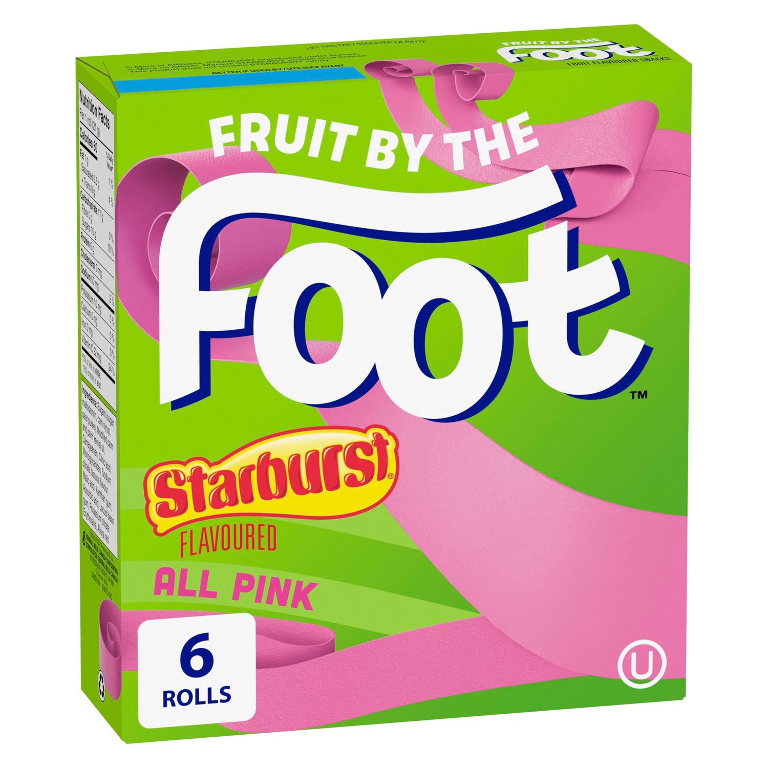 Betty Crocker, Gluten Free, Fruit by The Foot, Starburst All Pink, 6 Count, 128g/4.5oz,(Box) (Imported from Canada)