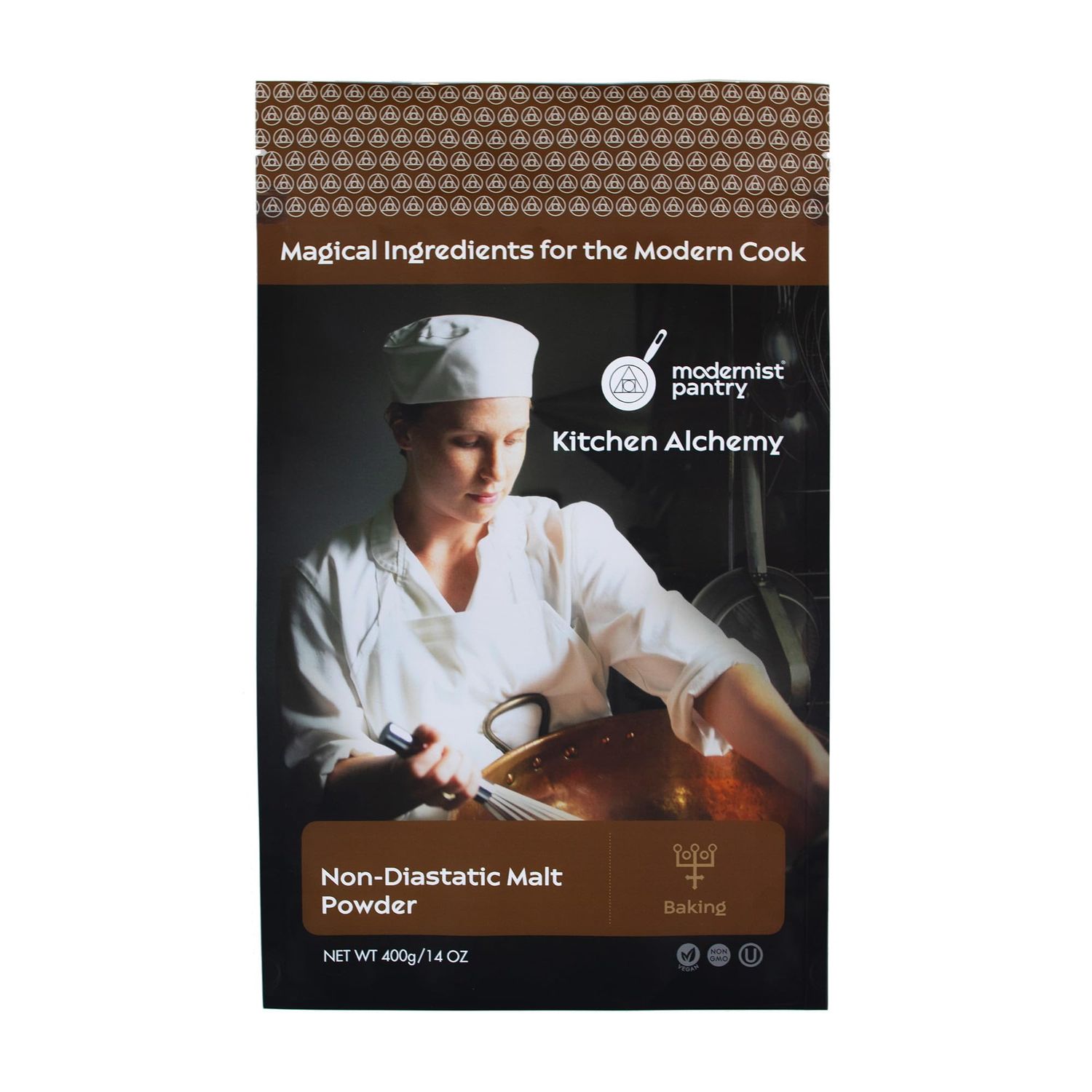 Non-Diastatic Barley Malt Powder  Non-GMO  Vegan  OU Kosher Certified - 400g/14oz