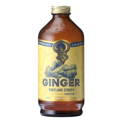 Portland Syrups Authentic Ginger Syrup - Intense Ginger Flavor with Slightly Hot Finish - Beverage Concentrate for Mocktails, Cocktails, Lattes, &amp; Baking - 12 oz Bottle, 24 Servings (Pack of 2)