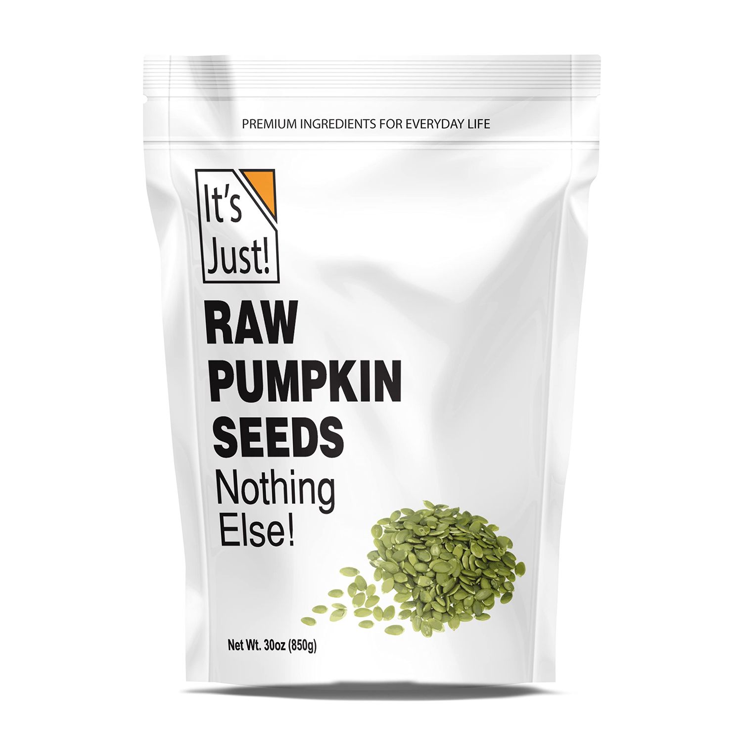 It&#39;s Just - Pumpkin Seeds (Pepitas), No Shell, Keto Friendly Snacking, Non-GMO, Packed in USA (Raw/Unsalted, 30 Ounce)
